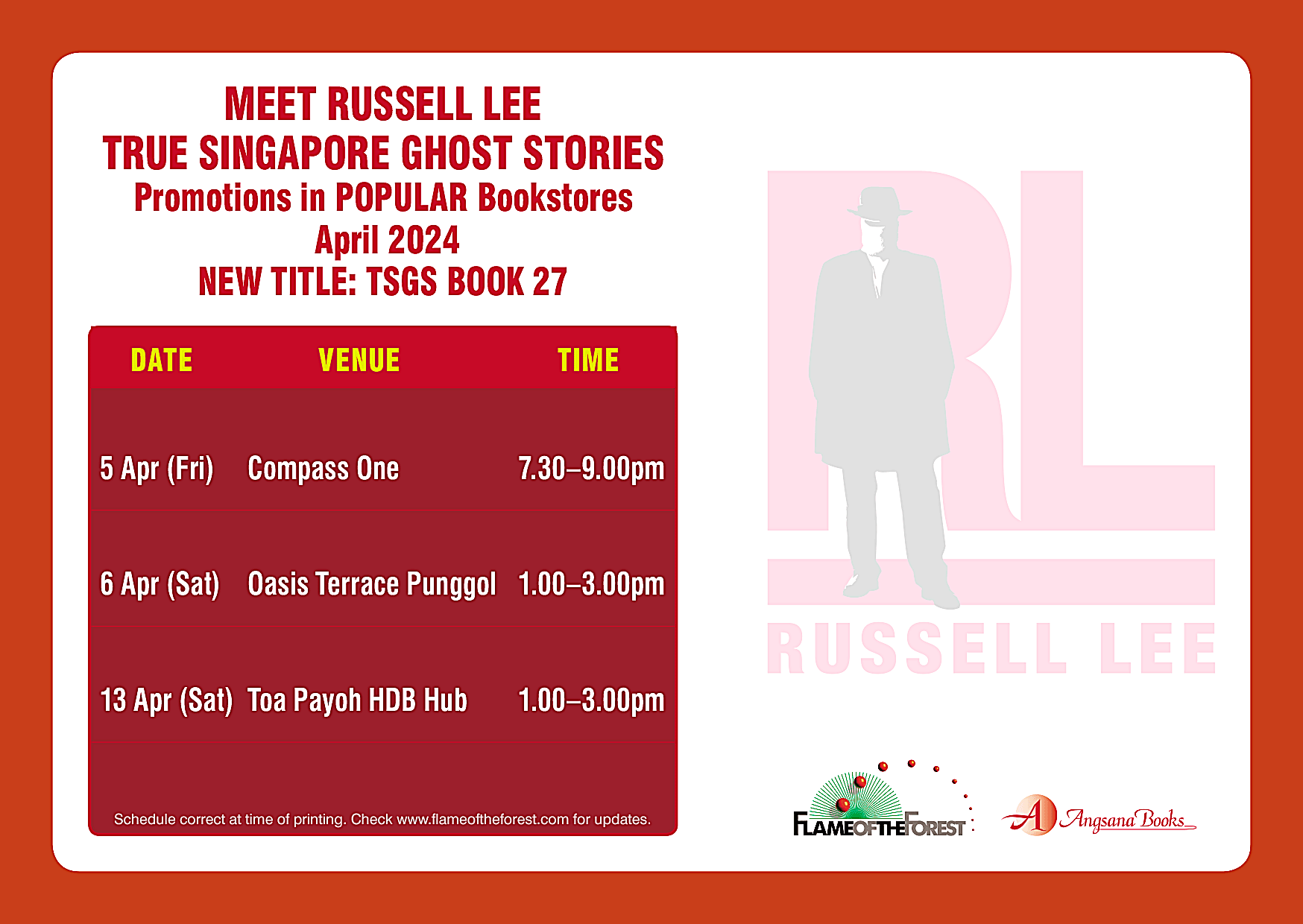 TRUE SINGAPORE GHOST STORIES EVENTS APRIL 2024